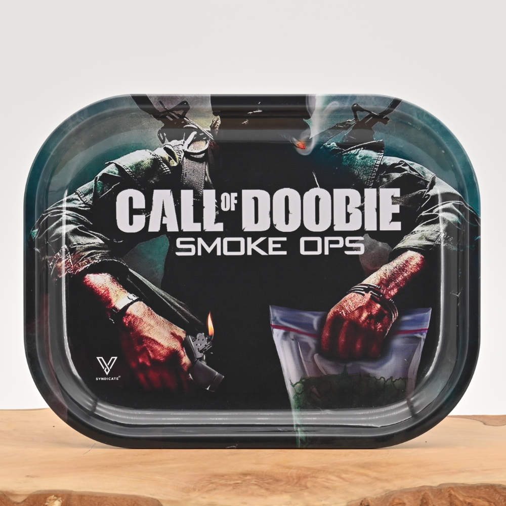 v_syndicate_call_of_doobie_small_rolling_tray_metallschale_gamer_design_drehunterlage_bauschale_tragbar_headshop_Johnnys_Headshop