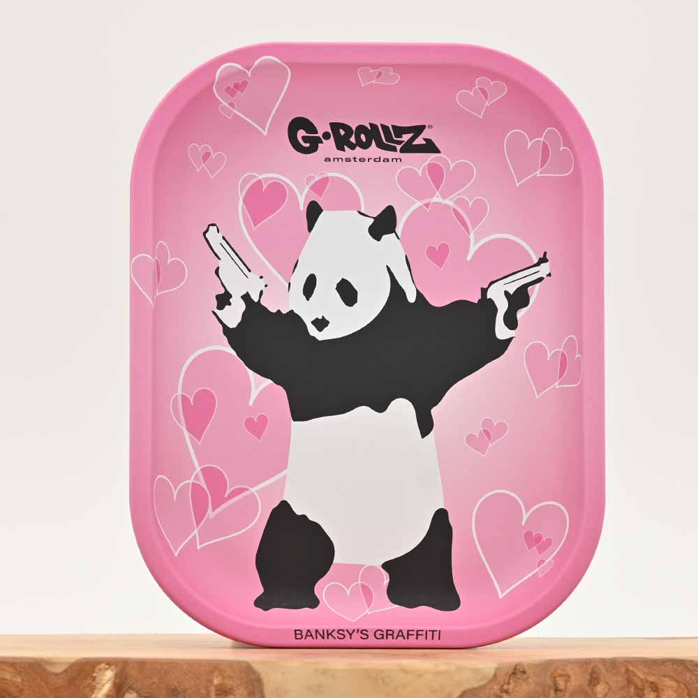 G-Rollz Banksy's Graffiti "Panda Gunnin"- Small Rolling Tray