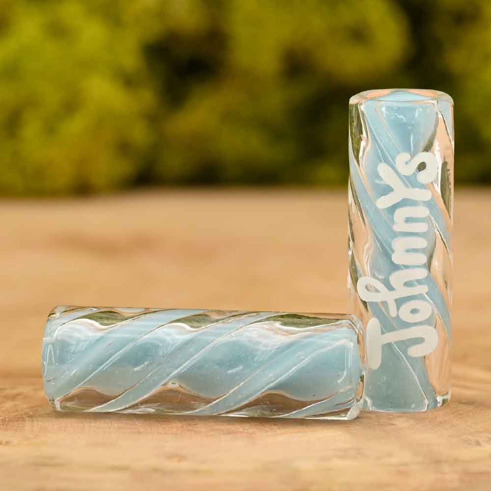 Johnnys Glas Tip - Azzurro Fusilli Tip 10mm