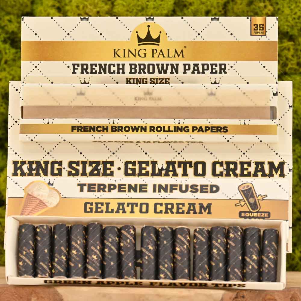 King Palm King Size Papers & Tips - Gelato Cream