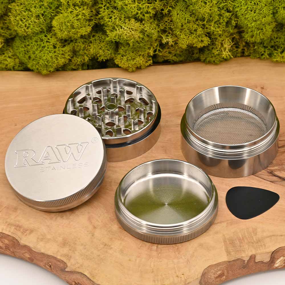RAW Edelstahl Grinder ⌀60mm - 4 teilig
