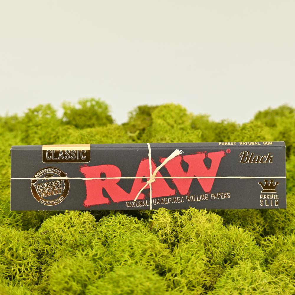 RAW Black Kingsize Slim Papers - Display Box (50 Stück)