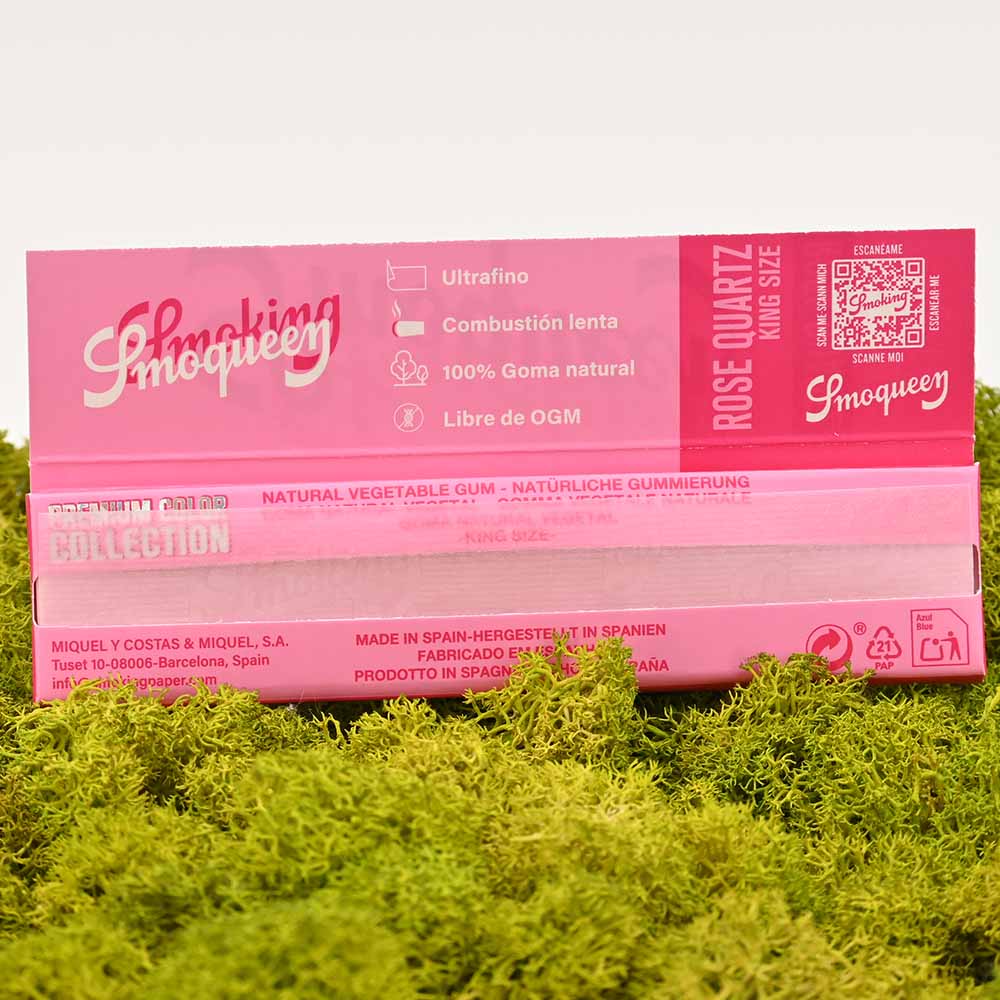 Smoking Supreme King Size Slim Paper - Rose Quartz