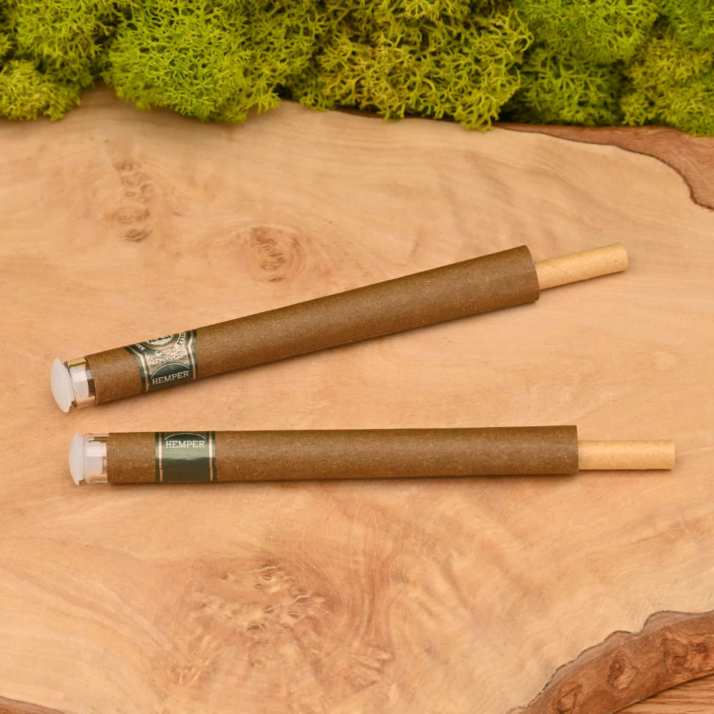 Hemper King Size Hemp Rolls + Glas Tips - 2er Pack