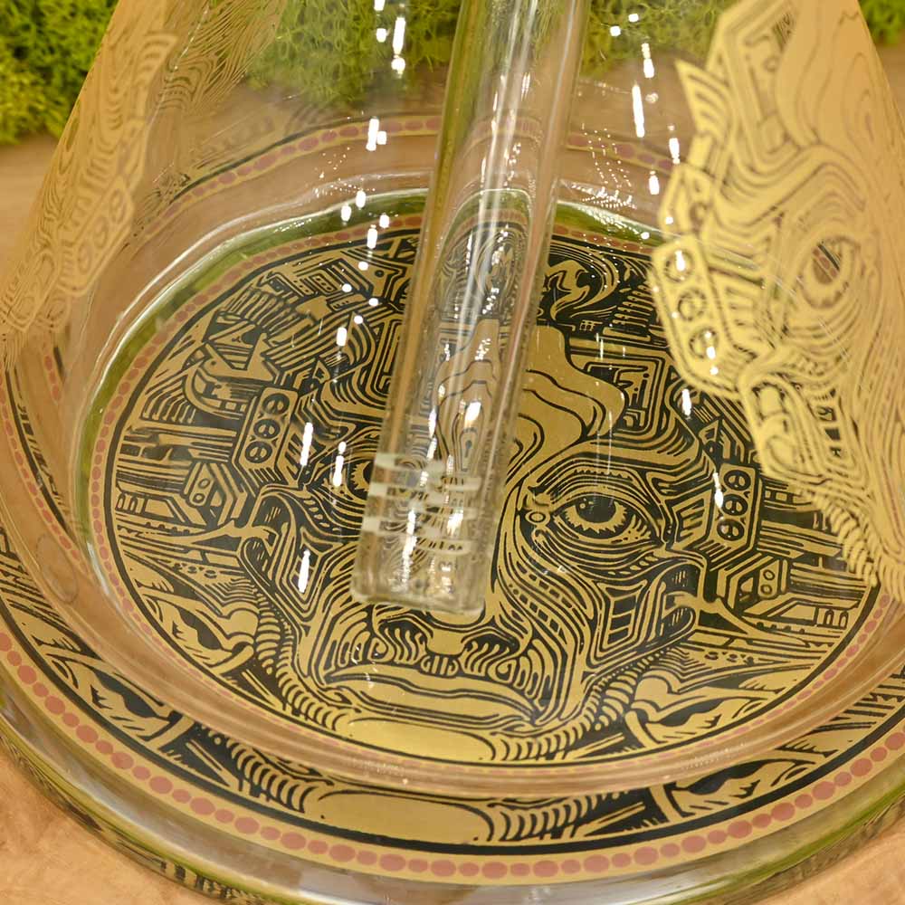 Limited Edition Heavy Beaker Bong - Schamane (42cm)