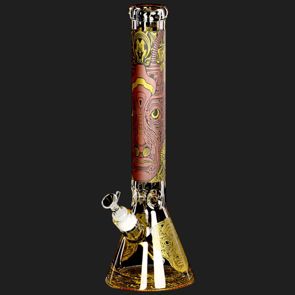 Limited Edition Heavy Beaker Bong - Schamane (42cm)