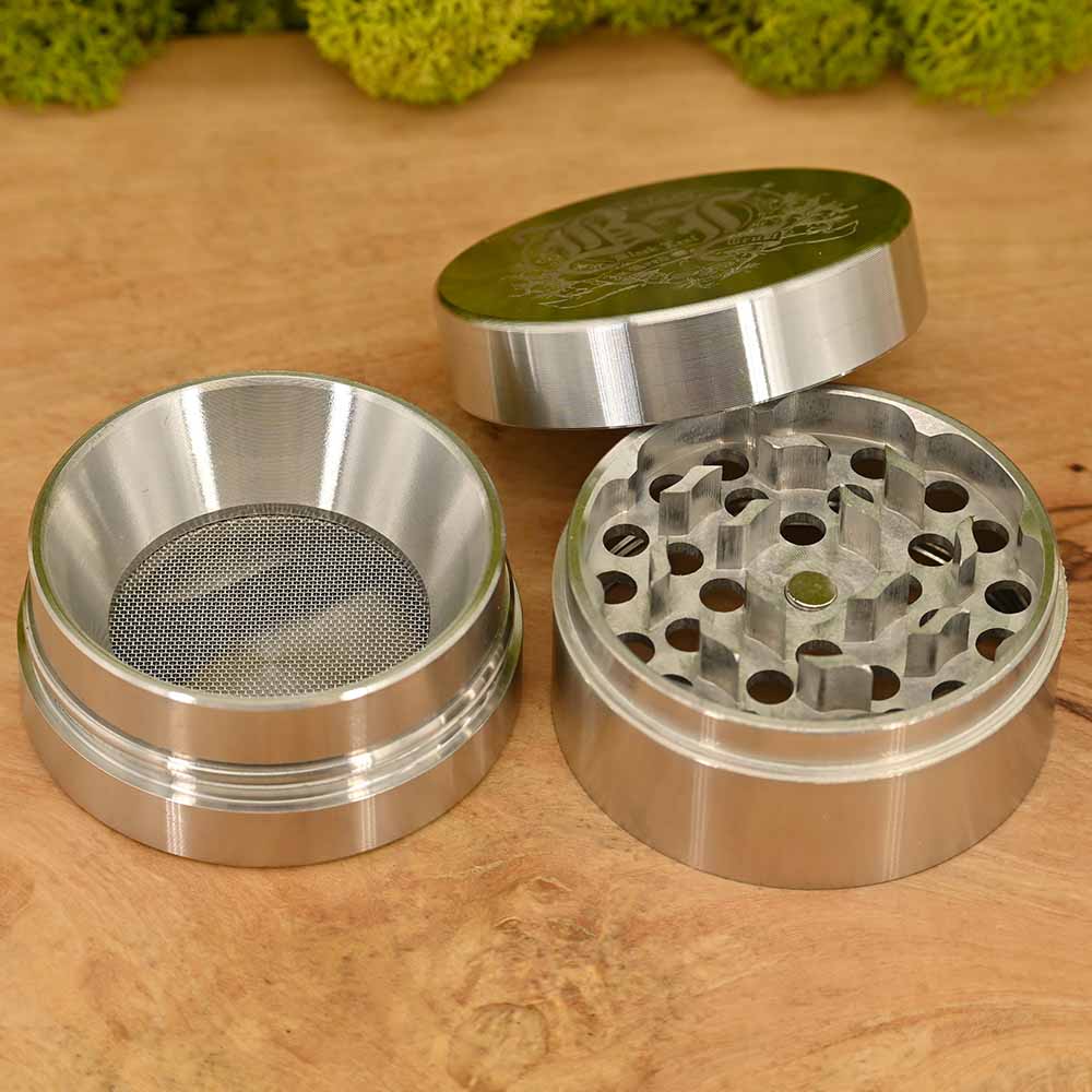 Black Leaf Edelstahl Grinder ⌀50mm - 4 teilig