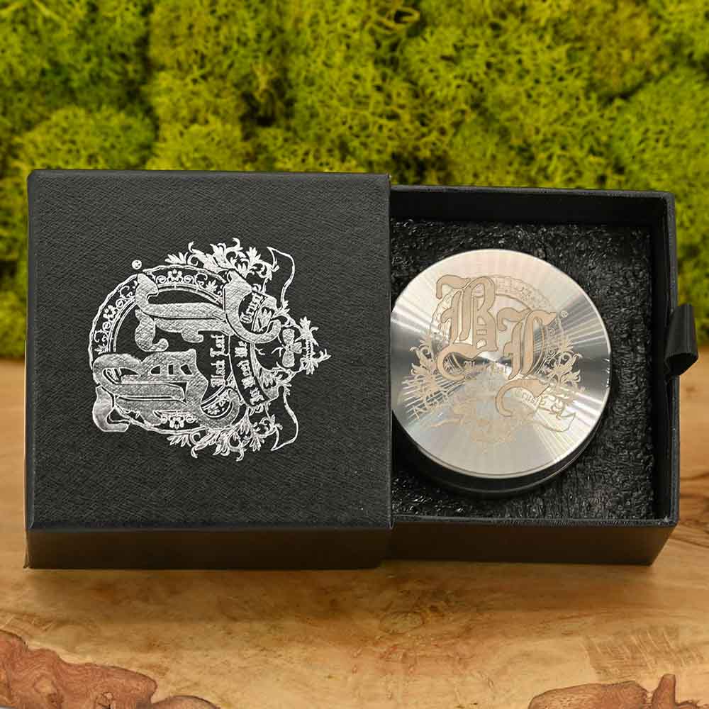 Black Leaf Edelstahl Grinder ⌀50mm - 4 teilig