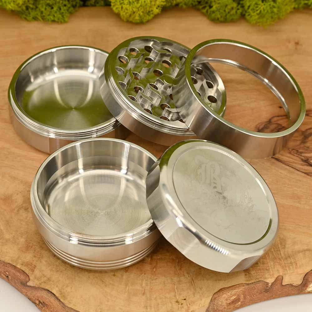 Black Leaf Edelstahl Deluxe Grinder ⌀59mm - 5 teilig