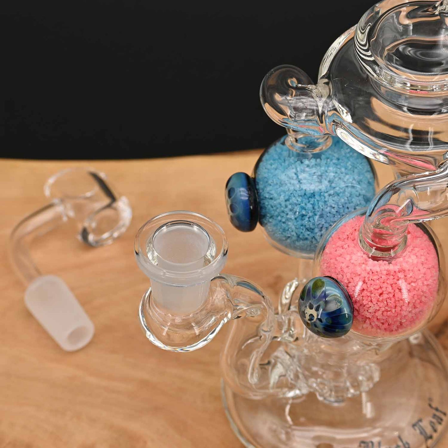 Black Leaf - Recyclebong Öl - GLOW IN THE DARK