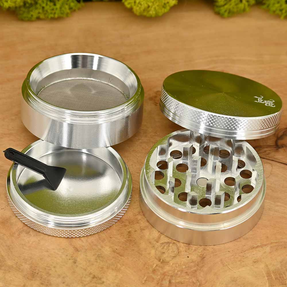 Black Leaf Aluminium Grinder silber - ⌀50mm