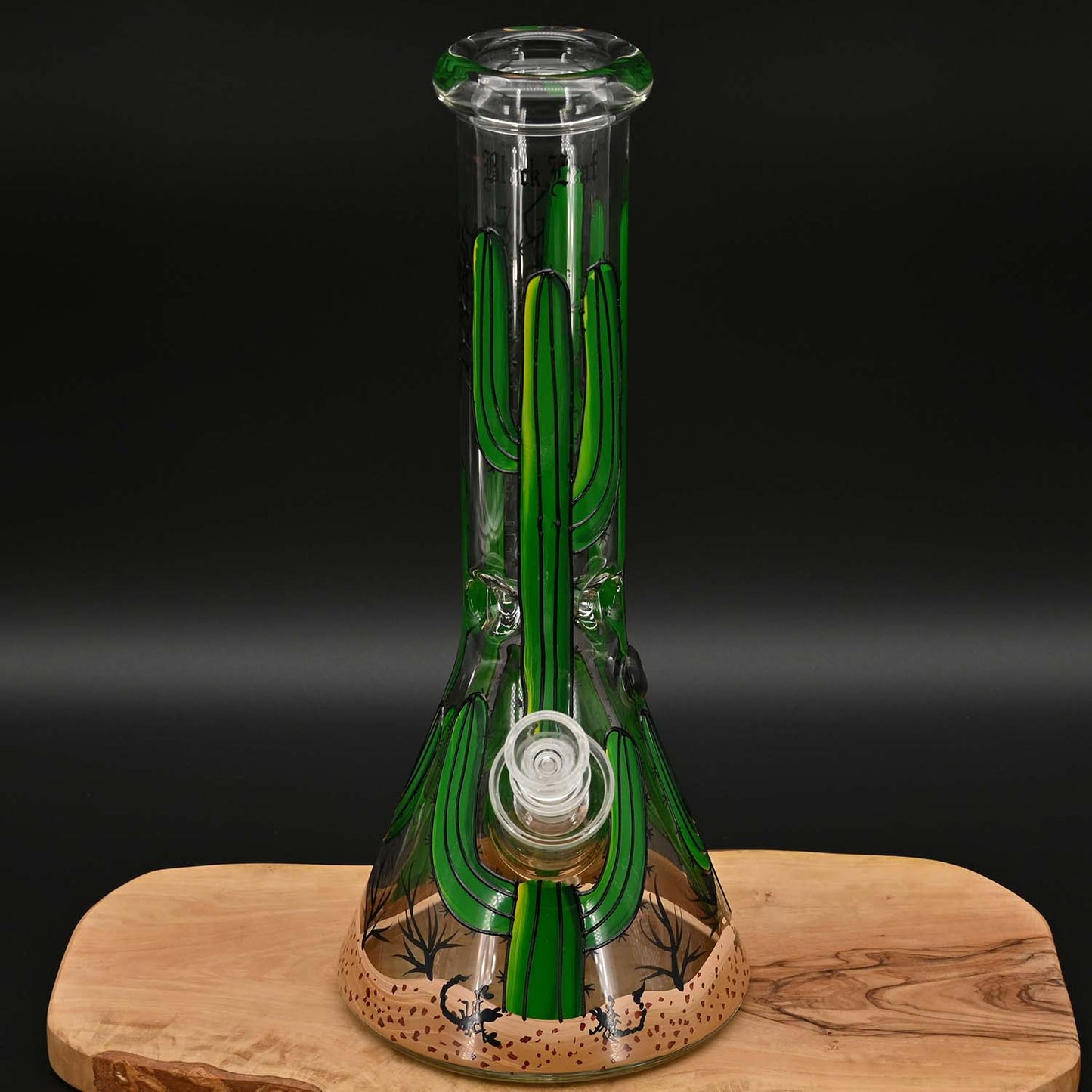 Black Leaf Handbemalte Kaktus Bong (32cm)