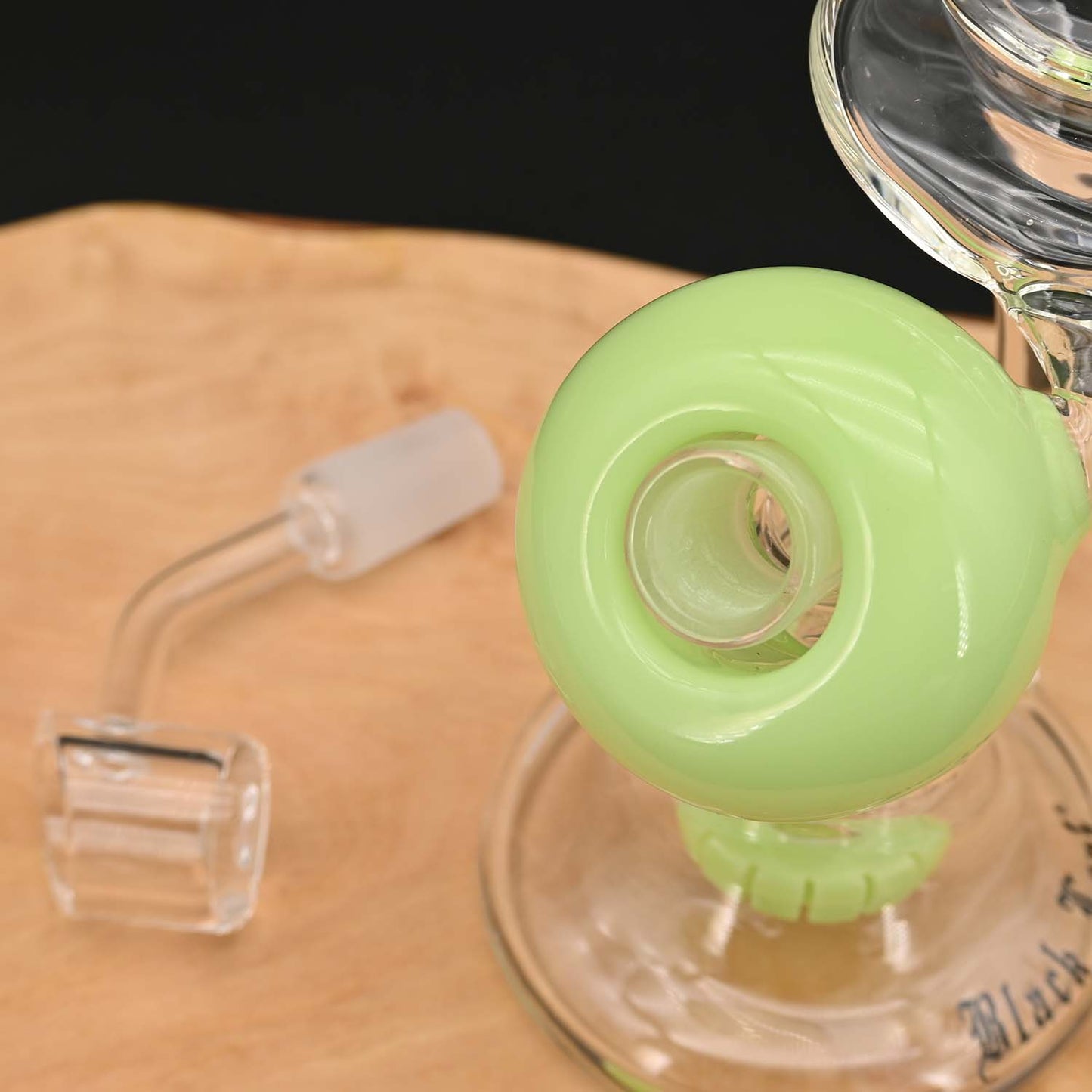 Black Leaf - Recyclebong Öl mit Perkolator grün