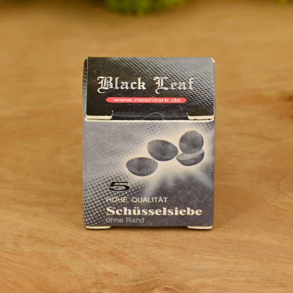 Edelstahl-Schüsselsiebe ohne Rand - Black Leaf (12,7mm)