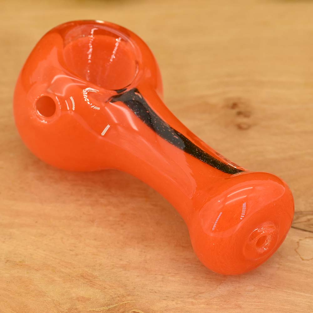 Black Leaf Glaspfeife 8cm- orange - mit Kickloch