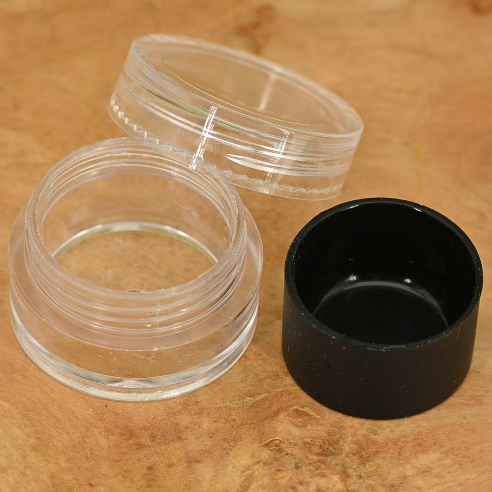 Kunststoffdose klar mit Silikoneinlage 7ml