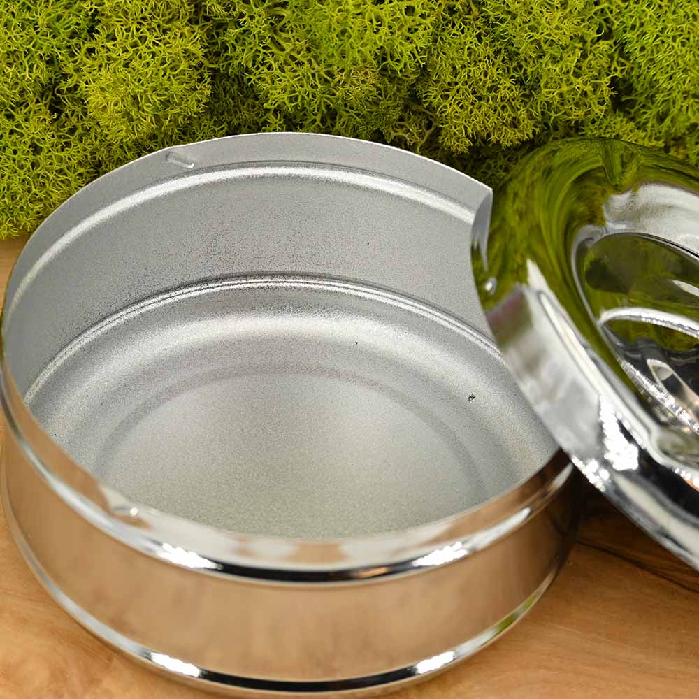 Drehaschenbecher Ø11cm - silber
