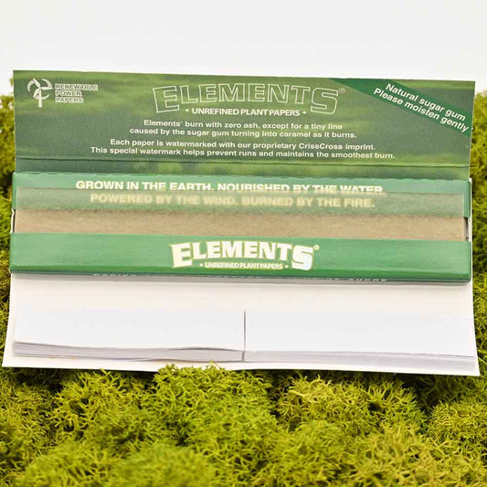 Elements Connoisseur King Size Slim Papers inkl. Tips - Grün