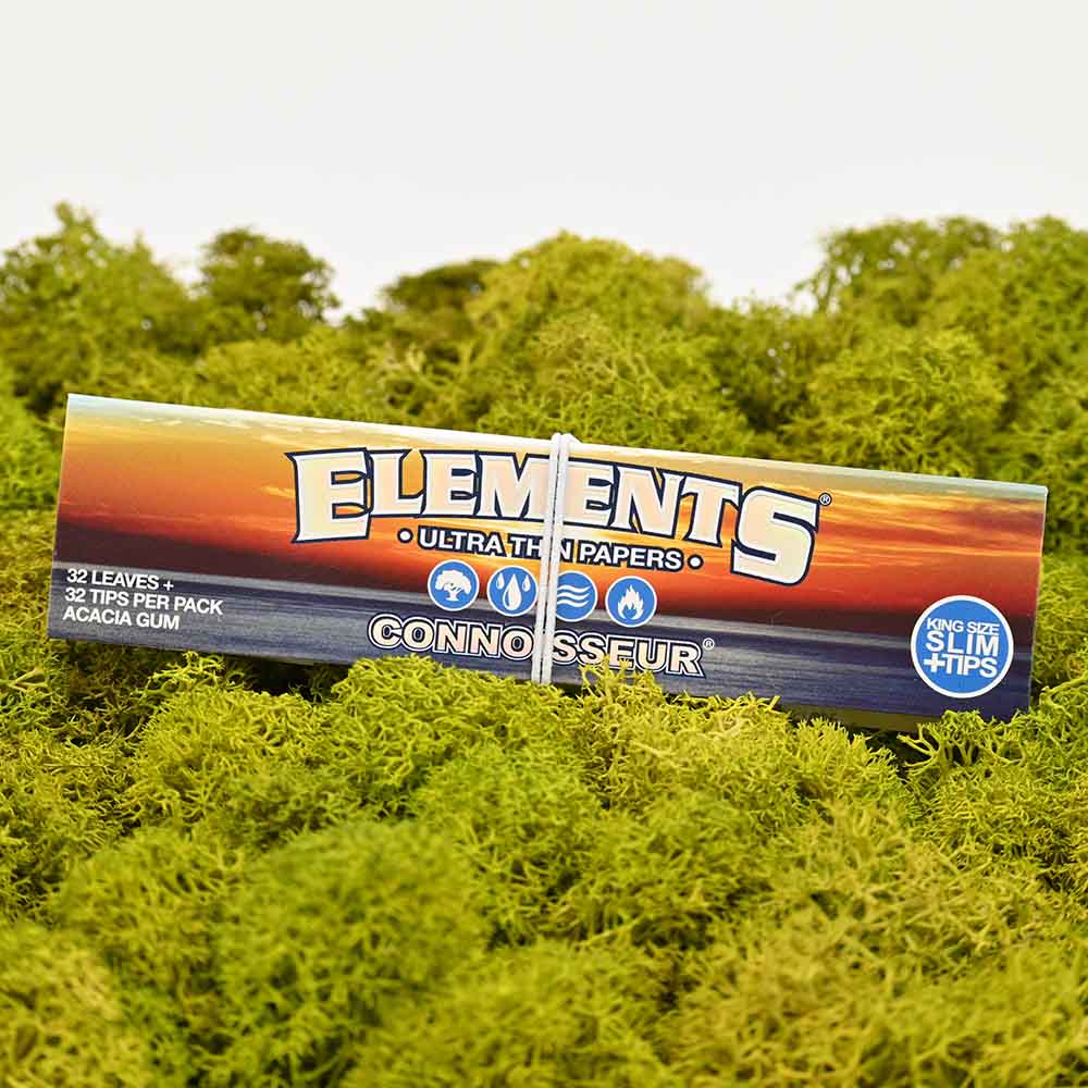 Elements Connoisseur King Size Slim Papers inkl. Tips - Original