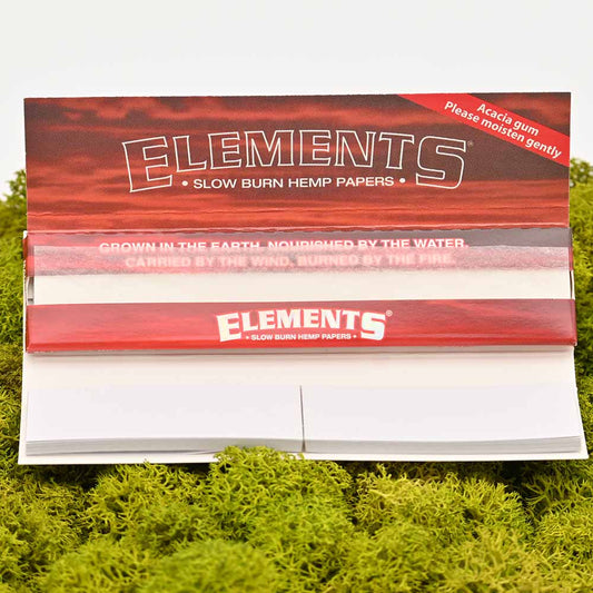 Elements Connoisseur King Size Slim Papers inkl. Tips - Rot