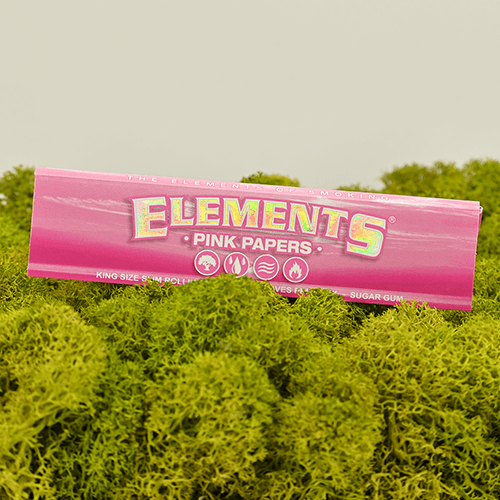Elements King Size Slim Papers - Pink - Display Box (50 Stück)