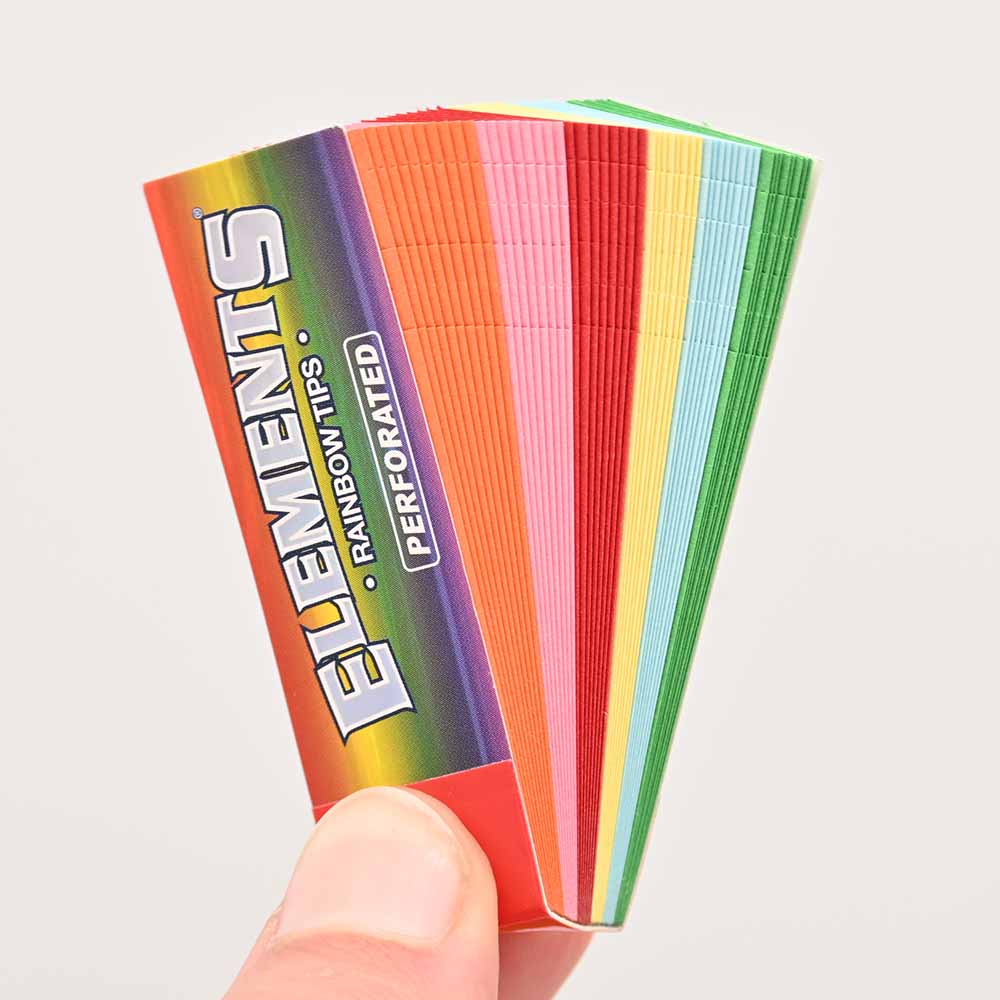 Elements Rainbow Filter Tips - Display Box (50 Stück)