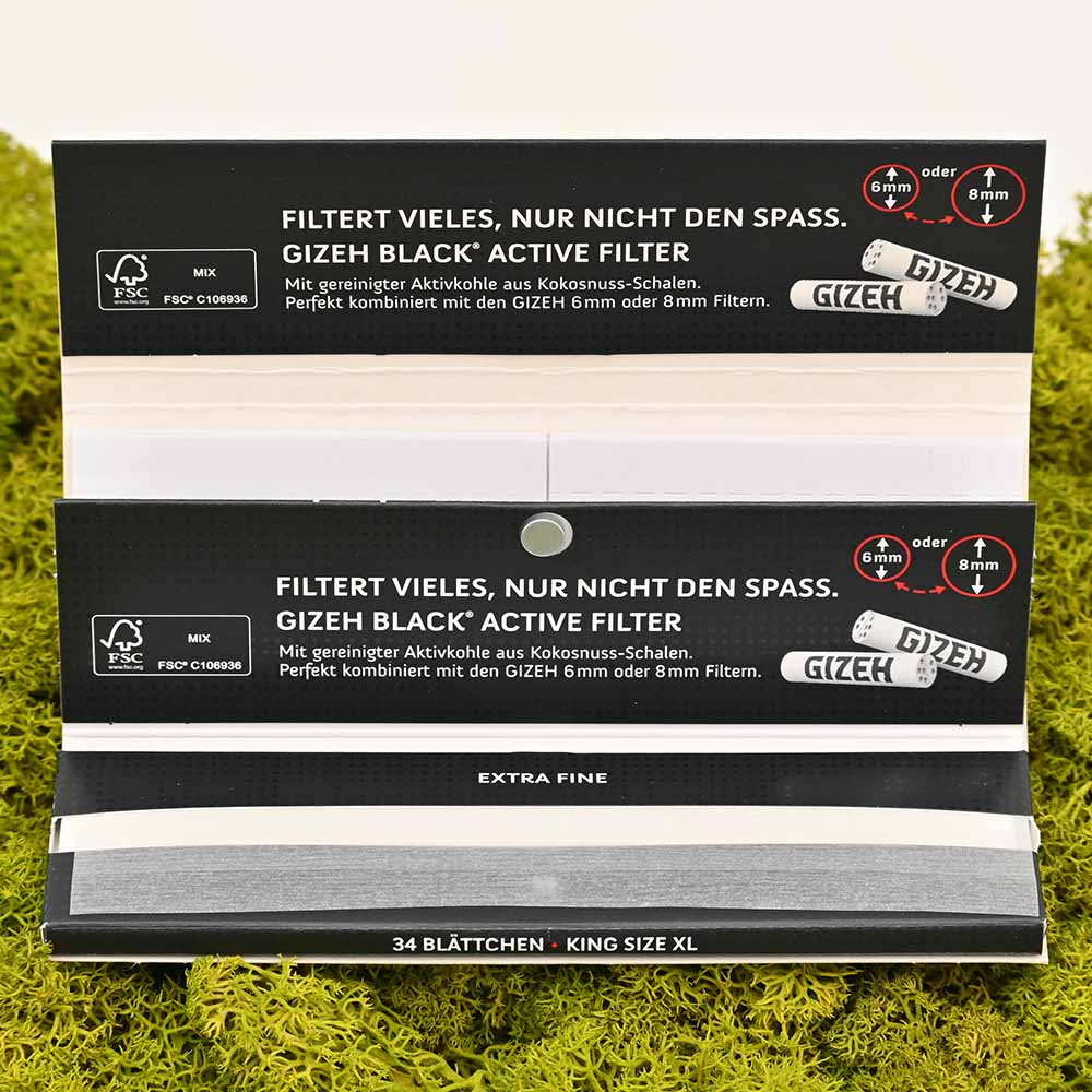 Gizeh Black King Size XL + Tips (mit Magnet)