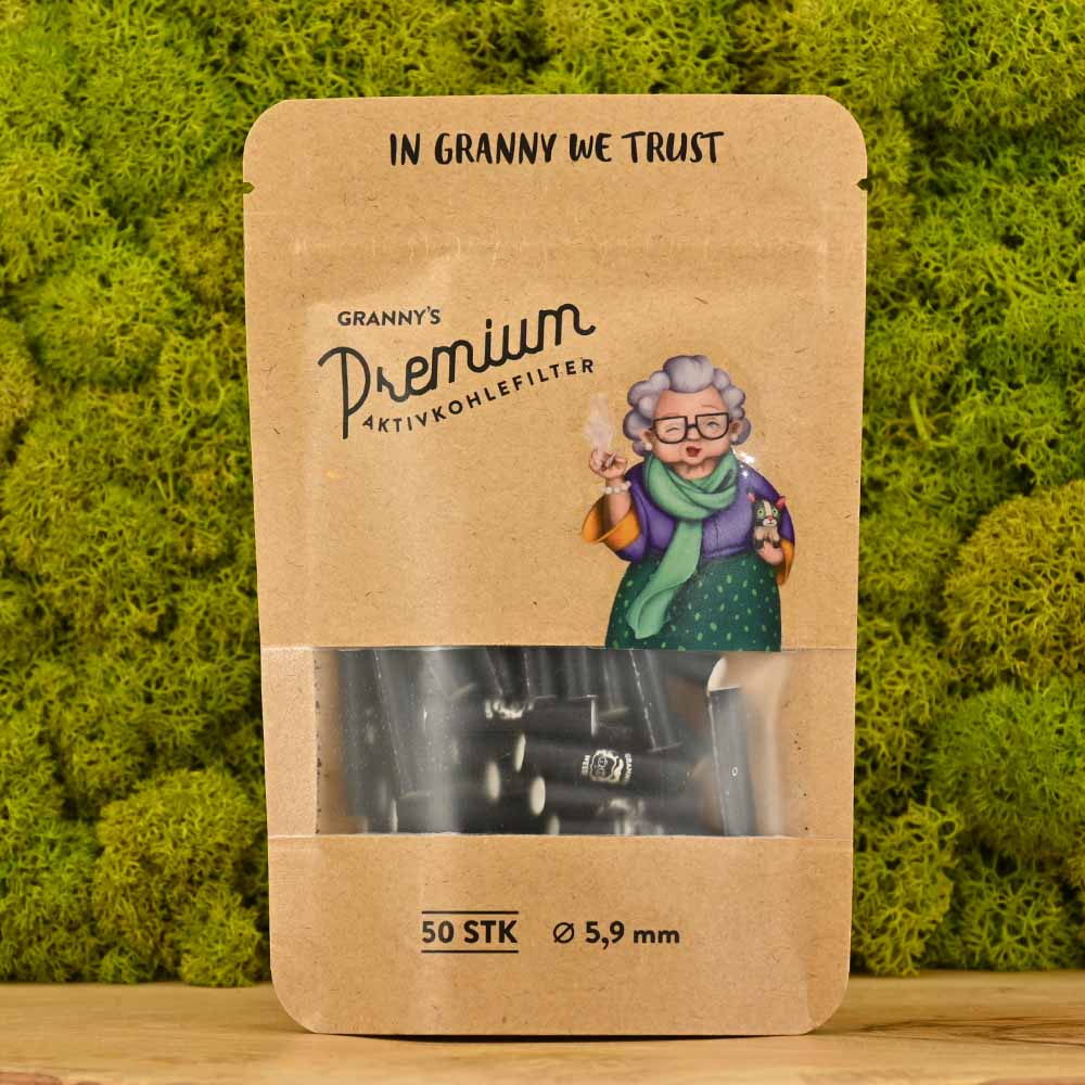 Granny's Slim 5,9mm Aktivkohlefilter - 50er schwarz