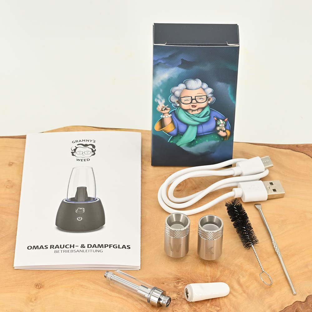 Granny's Rauchglas - für Kräuter, Wax & Liquid