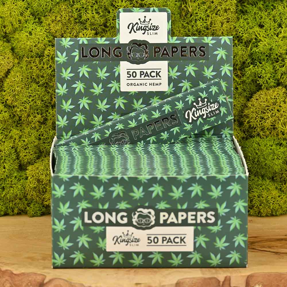 Granny's Organic Hanf Kingsize Slim Papers - Display Box (50 Stück)