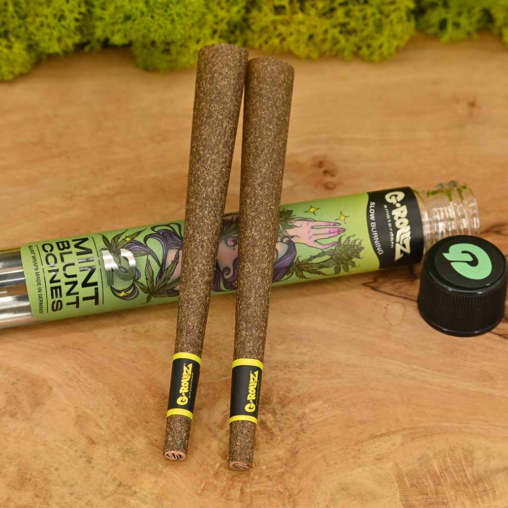 G-ROLLZ - Mint - 2 x Terpene Infused Blunt Cones