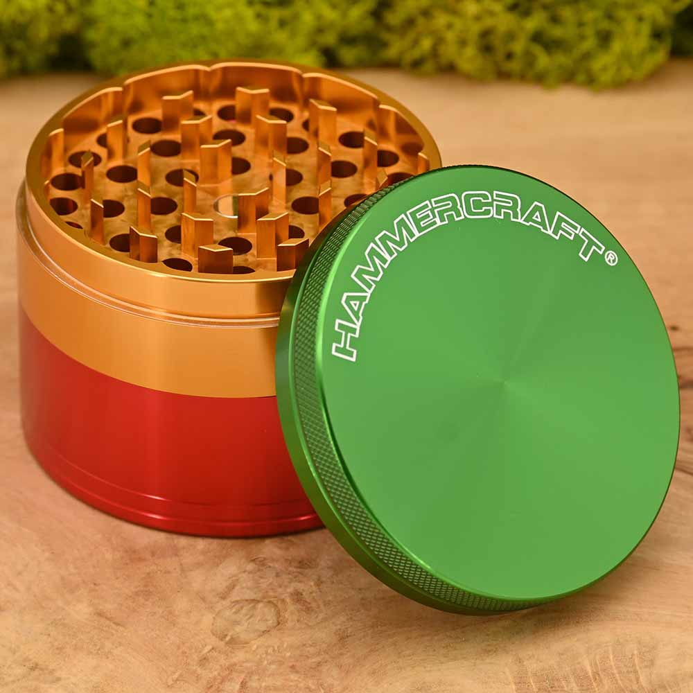 Hammercraft Rasta Aluminium Grinder 4-teilig ⌀63mm