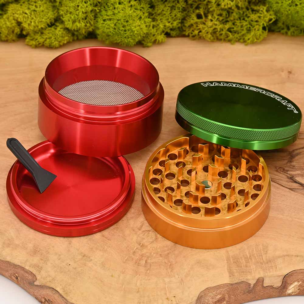 Hammercraft Rasta Aluminium Grinder 4-teilig ⌀63mm