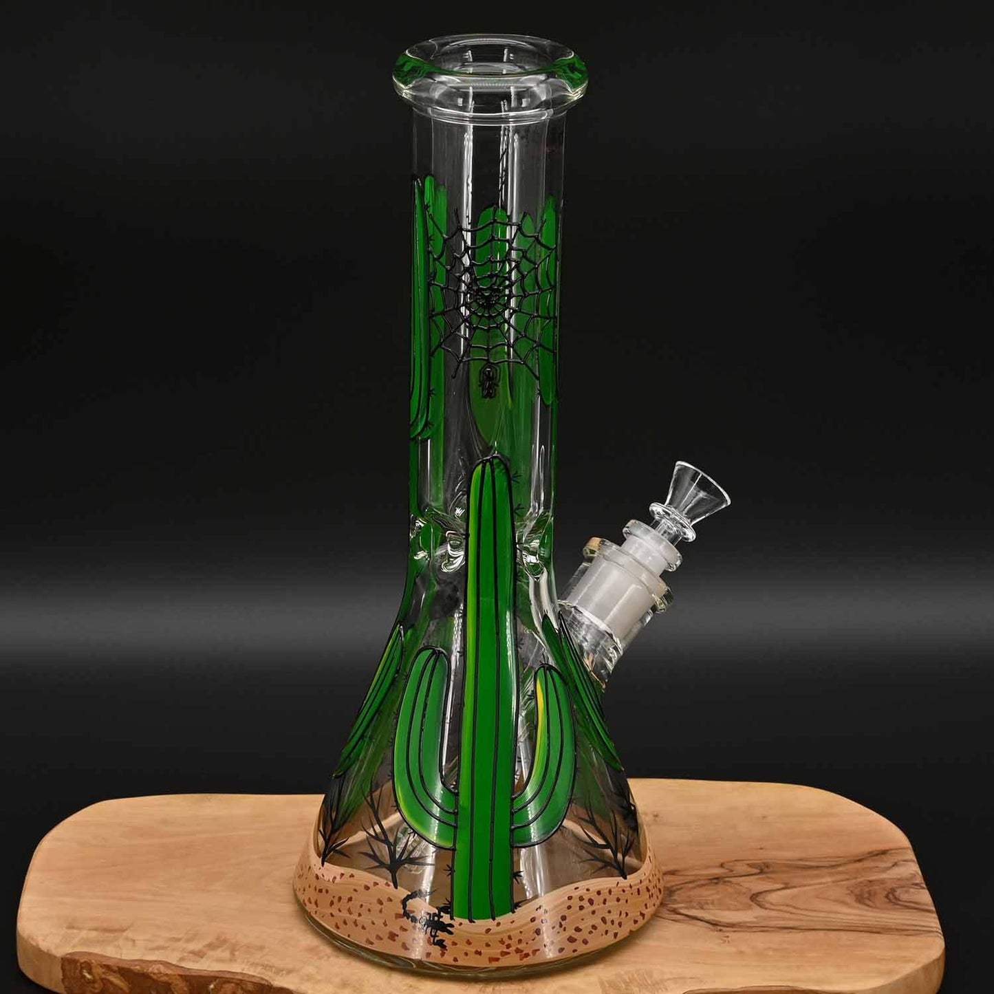Black Leaf Handbemalte Kaktus Bong (32cm)