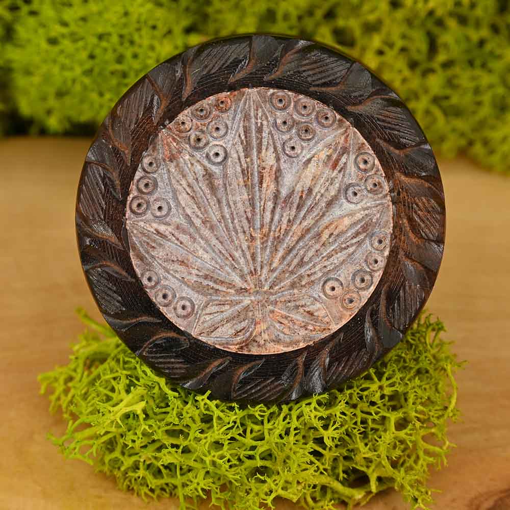 Rosenholzgrinder Leaf 2-teilig. mit Intarsie Ø 55mm