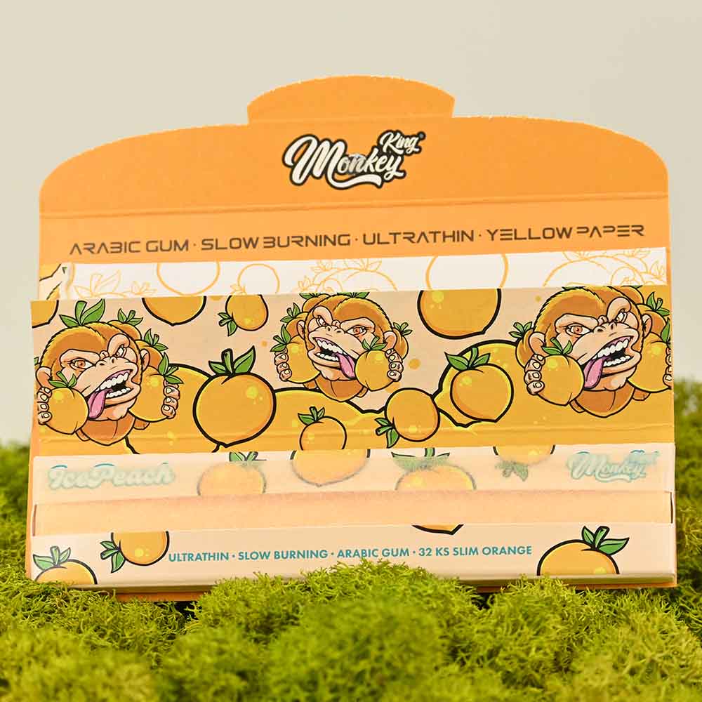 Monkey King Ice Peach Kingsize Slim Papers + Tips (mit Geruch)