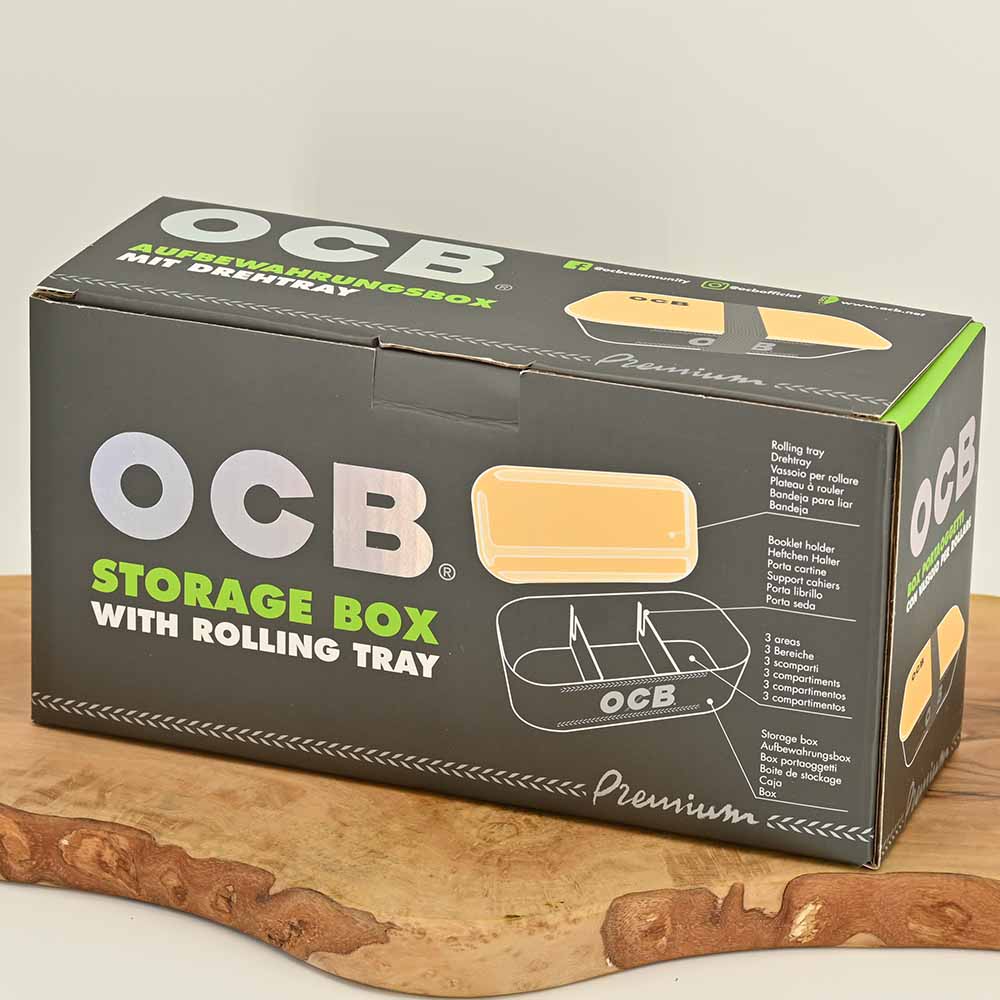 OCB Aufbewahrungsbox - Rolling Tray als Deckel + 2 Papers
