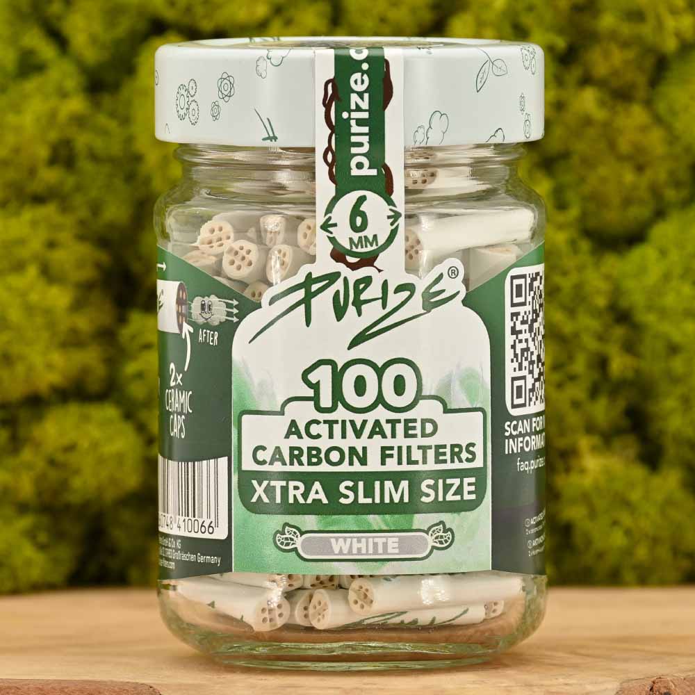 Purize XTRA Slim Aktivkohlefilter - 100er Glas