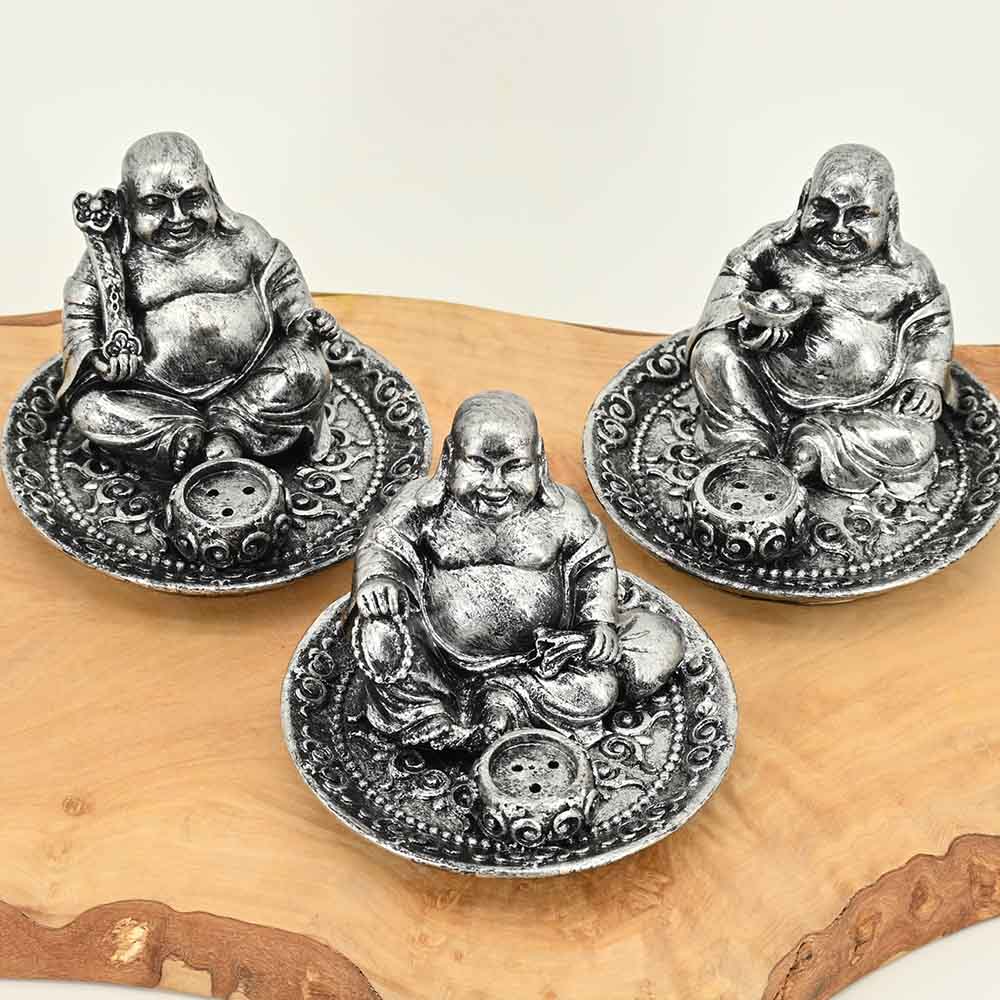 Räucherstäbchenhalter Happy Buddha