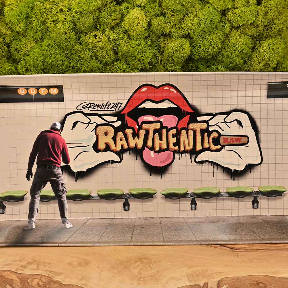 RAW Skate Rolling Tray Deck Graffiti 2