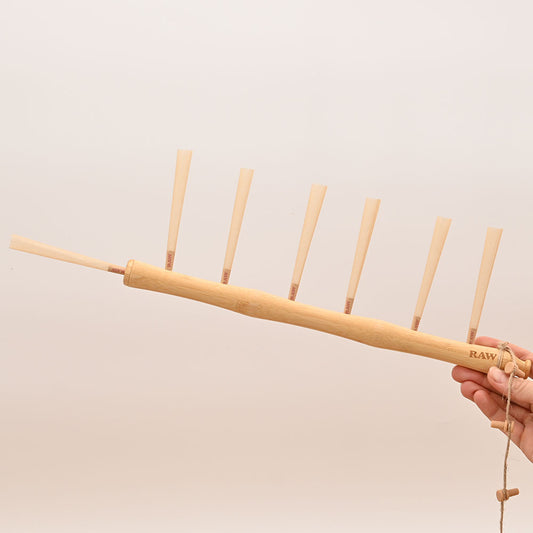RAW Tuberator - Joint Halterung aus Bambus für 7 Joints