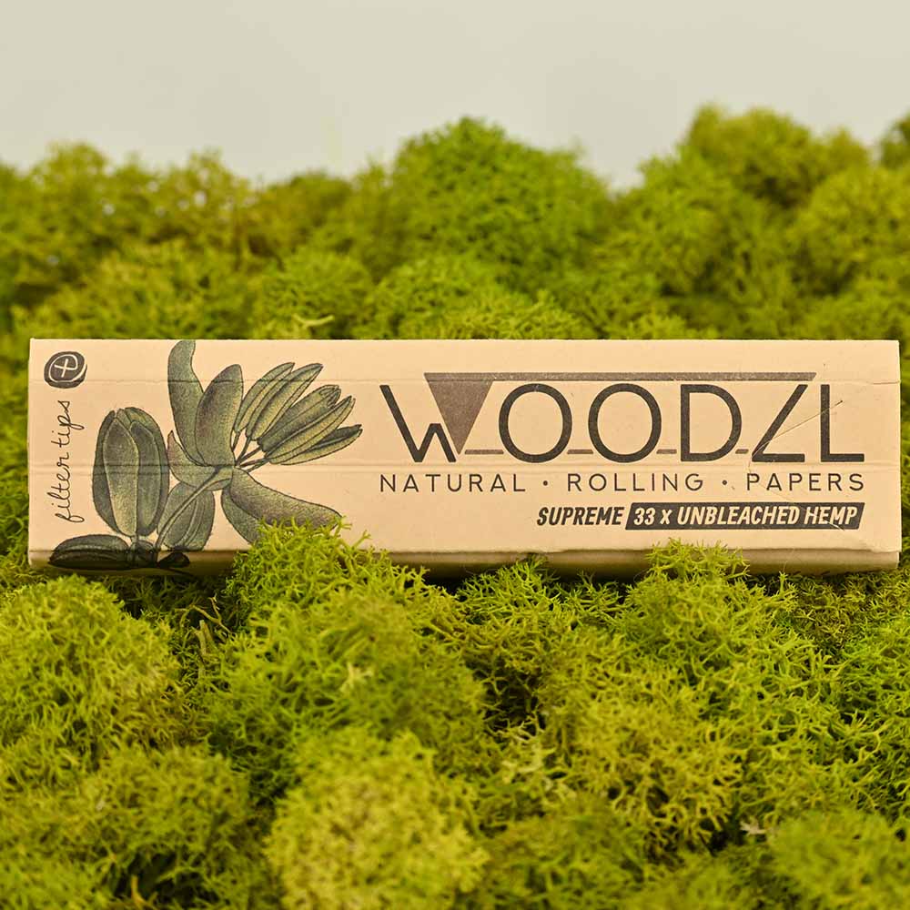 Woodzl Kingsize Slim Papers + Tips + Grinder Karte