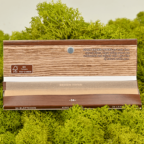 Gizeh Brown King Size Slim + Tips (mit Magnet)