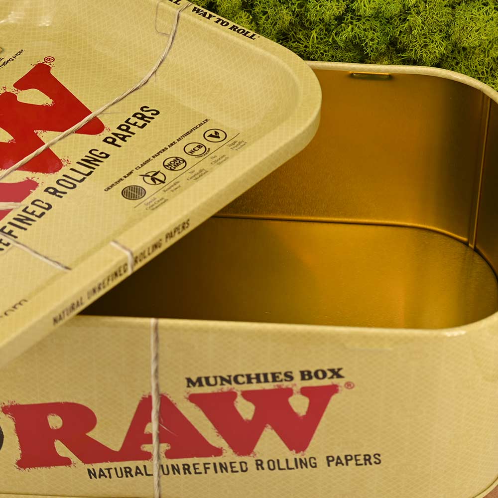 RAW Munchies Box - Rolling Tray als Deckel