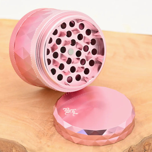 Black-Leaf-Grinder-Changierend-Pink-Rot-Aluminium-Alu-Grinder-Kraeutermuehle-Cannabis-Grinder-Vertrauenswuerdiger-Headshop-Johnnys-Headshop