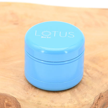Black-Leaf-Lotus-Keramik-Grinder-Hellblau-Edelstahlsieb-Crusher-Weed-Grinder-Magnet-Muehle-Nr-1-Headshop-Deutschland-Johnnys-Headshop