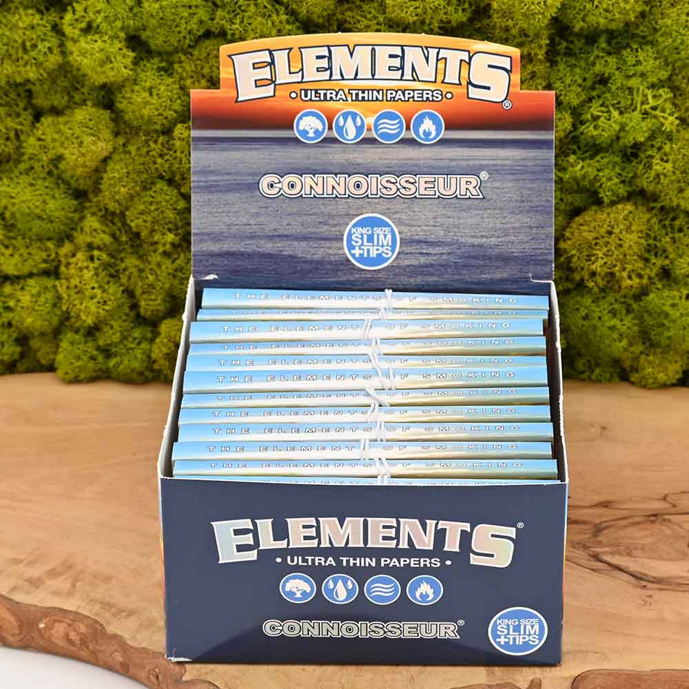 Elements Connoisseur King Size Slim Papers - Original - Display Box (24 Stück)