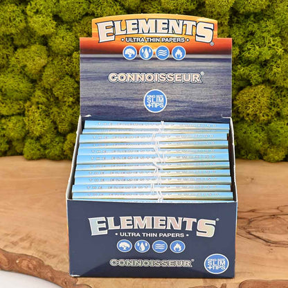 Elements Connoisseur King Size Slim Papers - Original - Display Box (24 Stück)