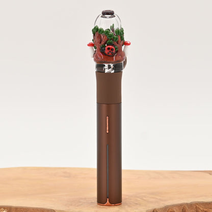 Puffco Pivot Mocha + „Renew the Redwood" Aufsatz