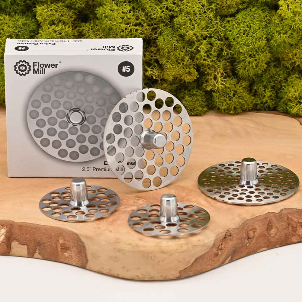 Flower Mill - Edelstahl Mahlplatten